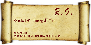 Rudolf Imogén névjegykártya